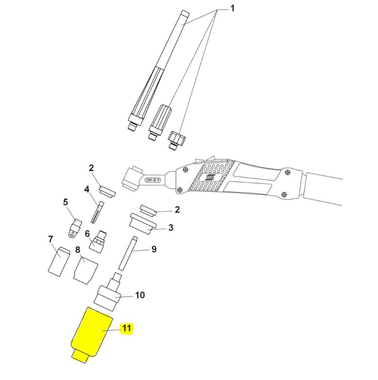 Plynová hubica JUMBO d 24mm Tig ESAB SR-B 9/20/21